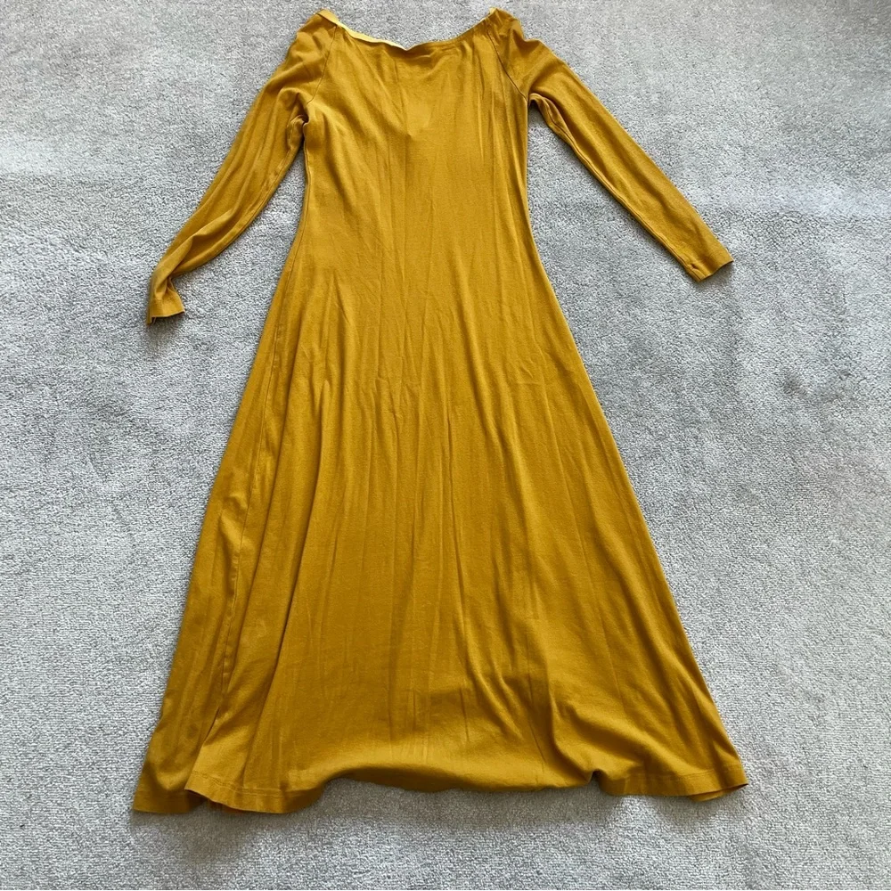 ROSETTA GETTY YELLOW MIDI/MAXI DRESS SIZE SMALL MINIMALIST CONTEMPORARY TRENDY - Picture 2 of 9
